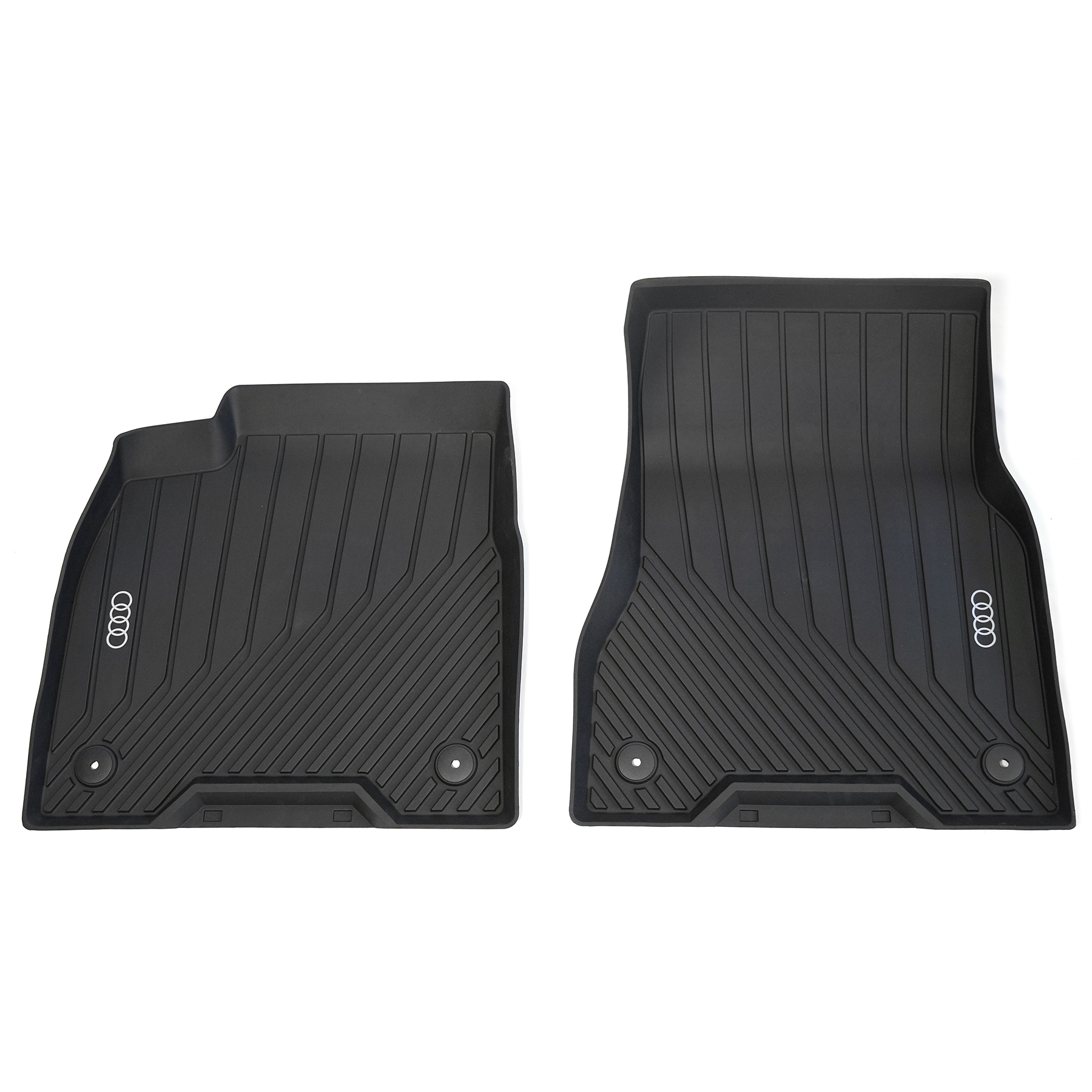 Audi Q6 (e-tron) rubberen mattenset met logo (voorzijde)