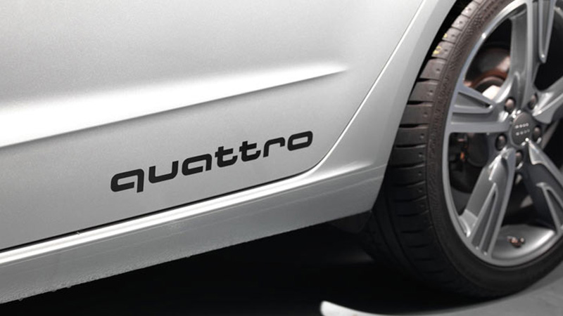 Audi quattro decorfolie zwart