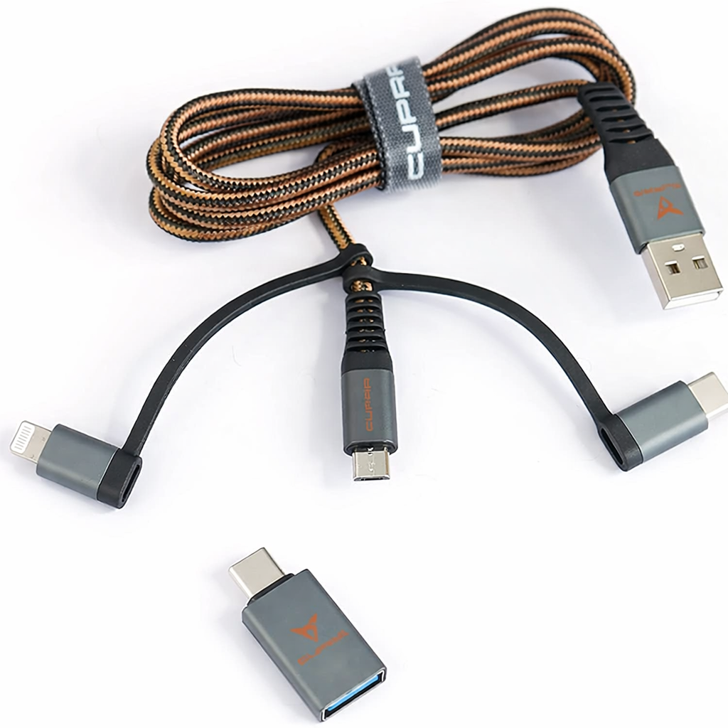 CUPRA 3-in-1 oplaad- en datakabel (USB-A)