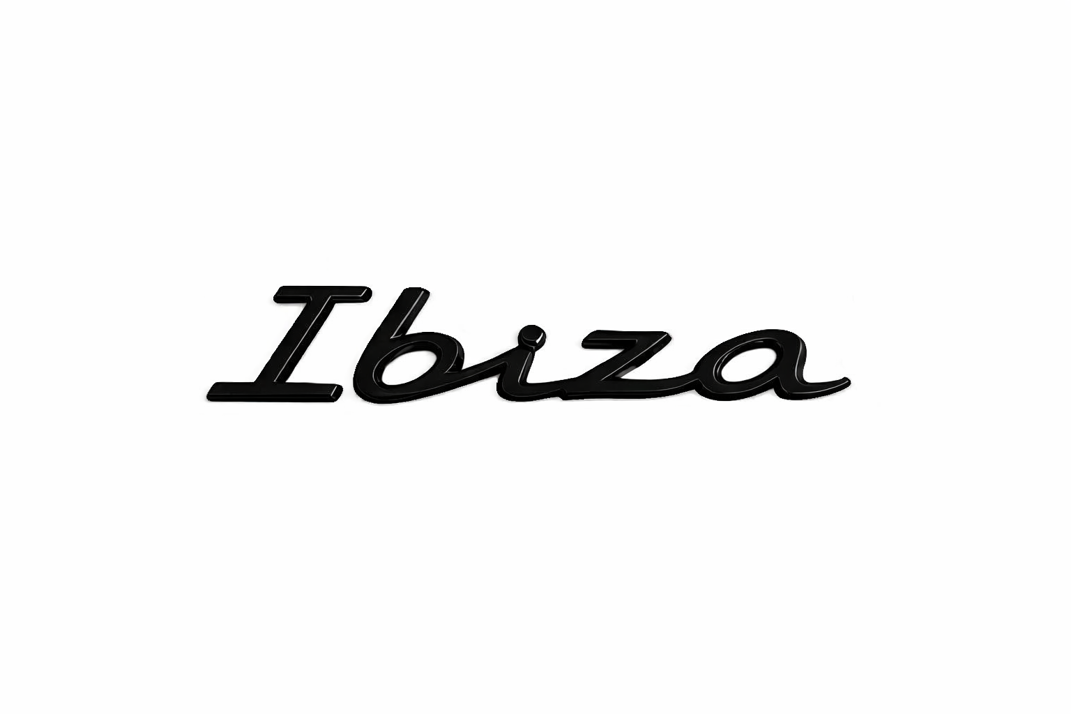SEAT Ibiza (6F) aluminium achterklepembleem "Ibiza" carbonzwart