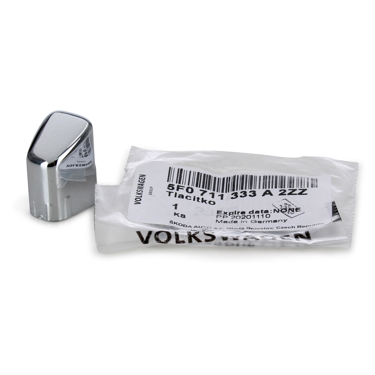 Skoda / SEAT drukknop voor handrem (chroom)