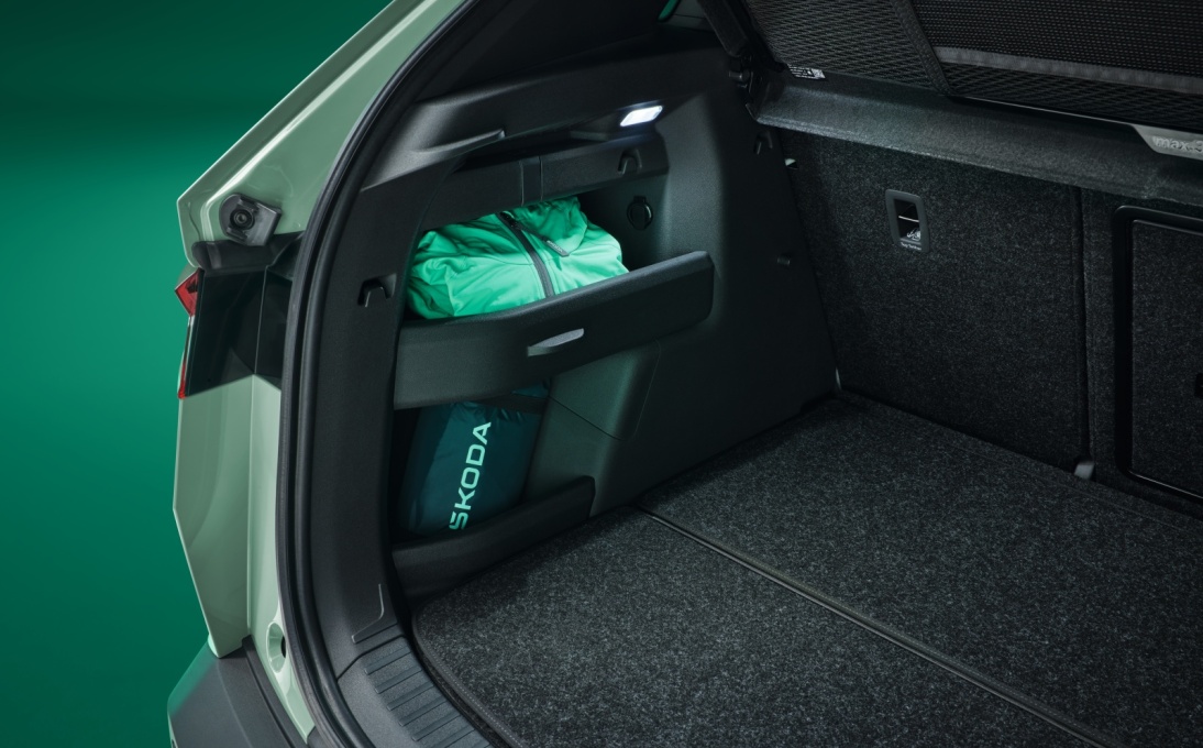 Škoda Elroq bagageruimte zijvak