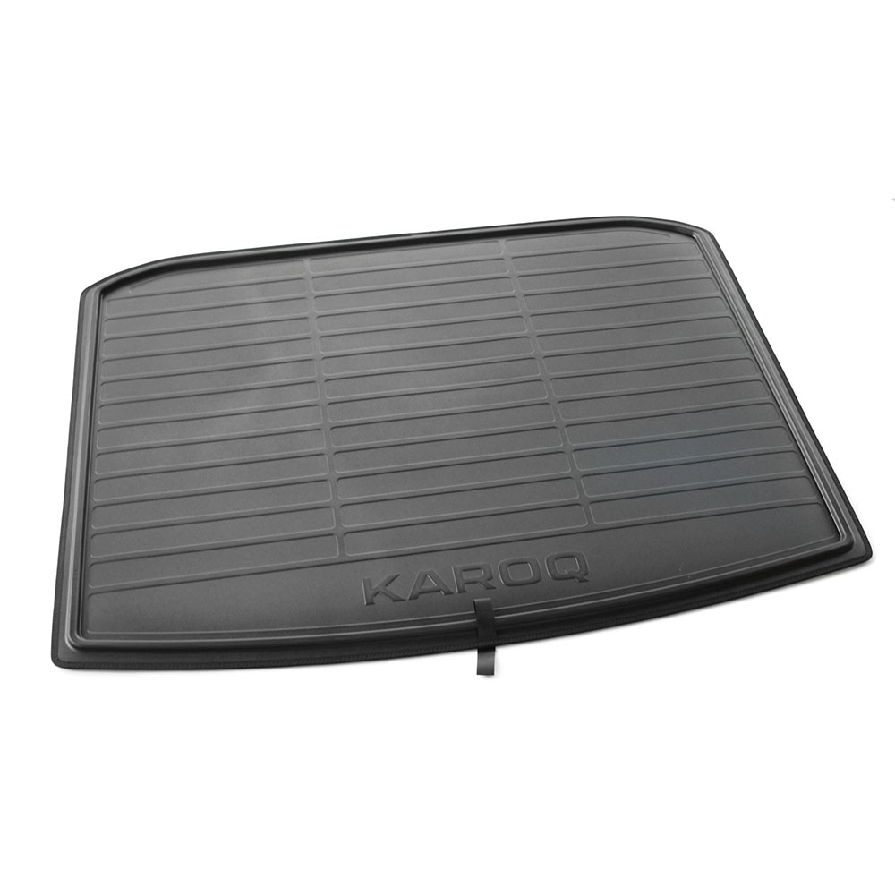 Škoda Karoq (dubbele) rubberen / textiel kofferbakmat