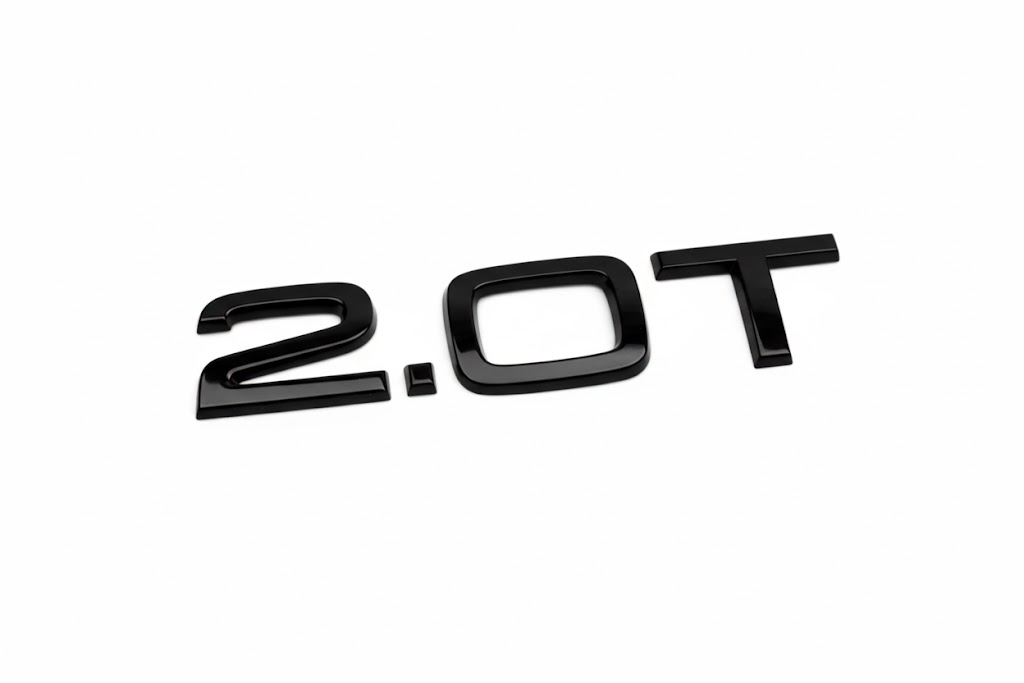 Audi 2.0T embleem achterzijde zwart