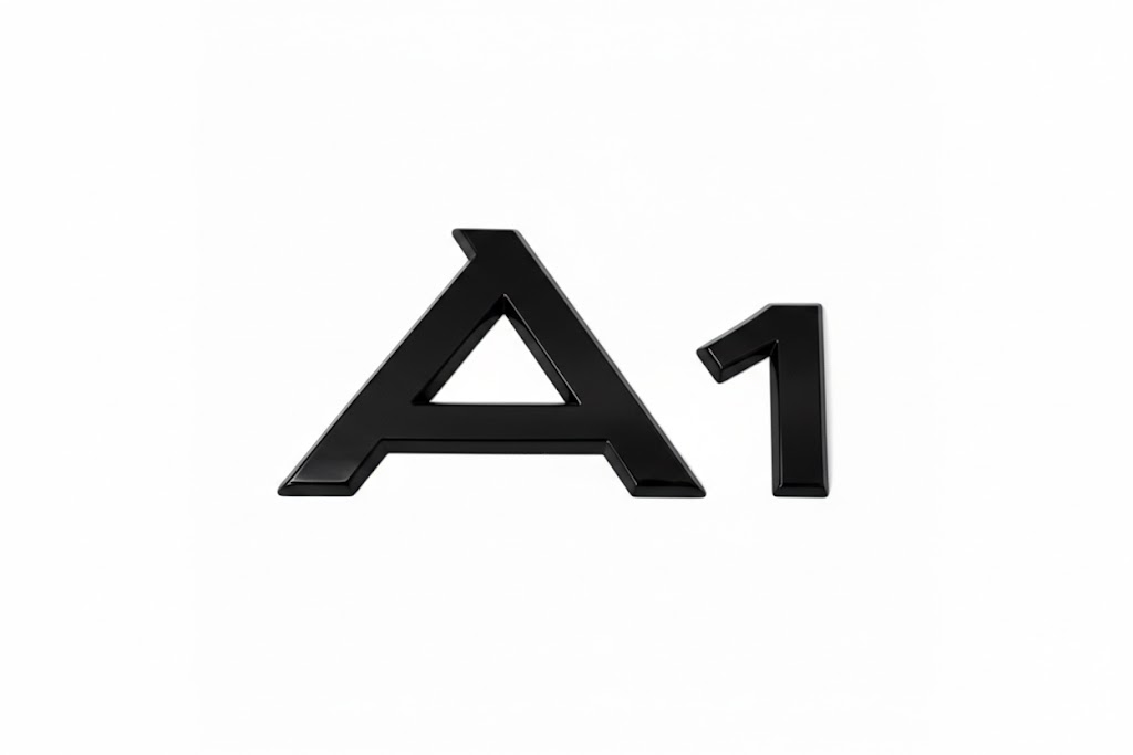 Audi A1 (8X) embleem achterzijde zwart