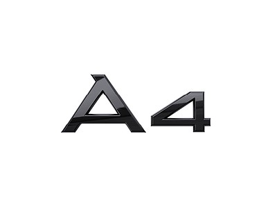 Audi A4 (B9/8W) typeaanduiding embleem achterzijde - zwart