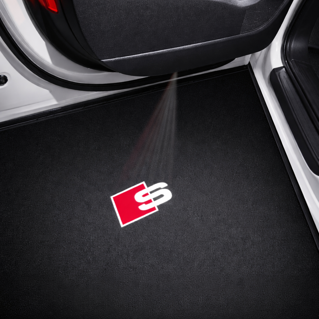 Audi instapverlichting LED met logoprojectie van S logo