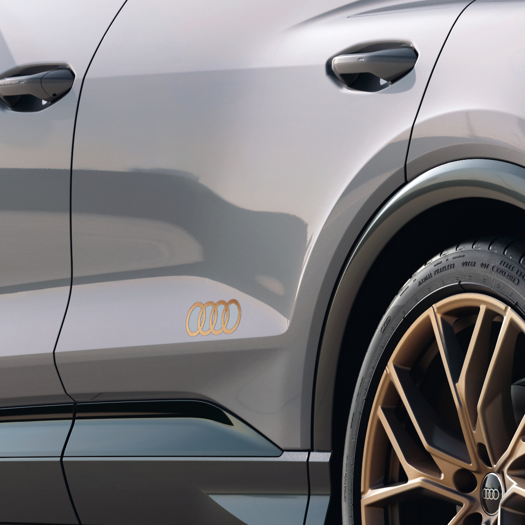 Audi logo 'ringen' decorfoliesticker brons