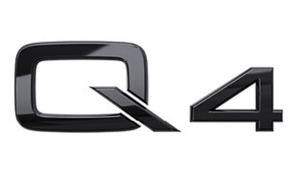 Audi Q4 embleem achterzijde - zwart