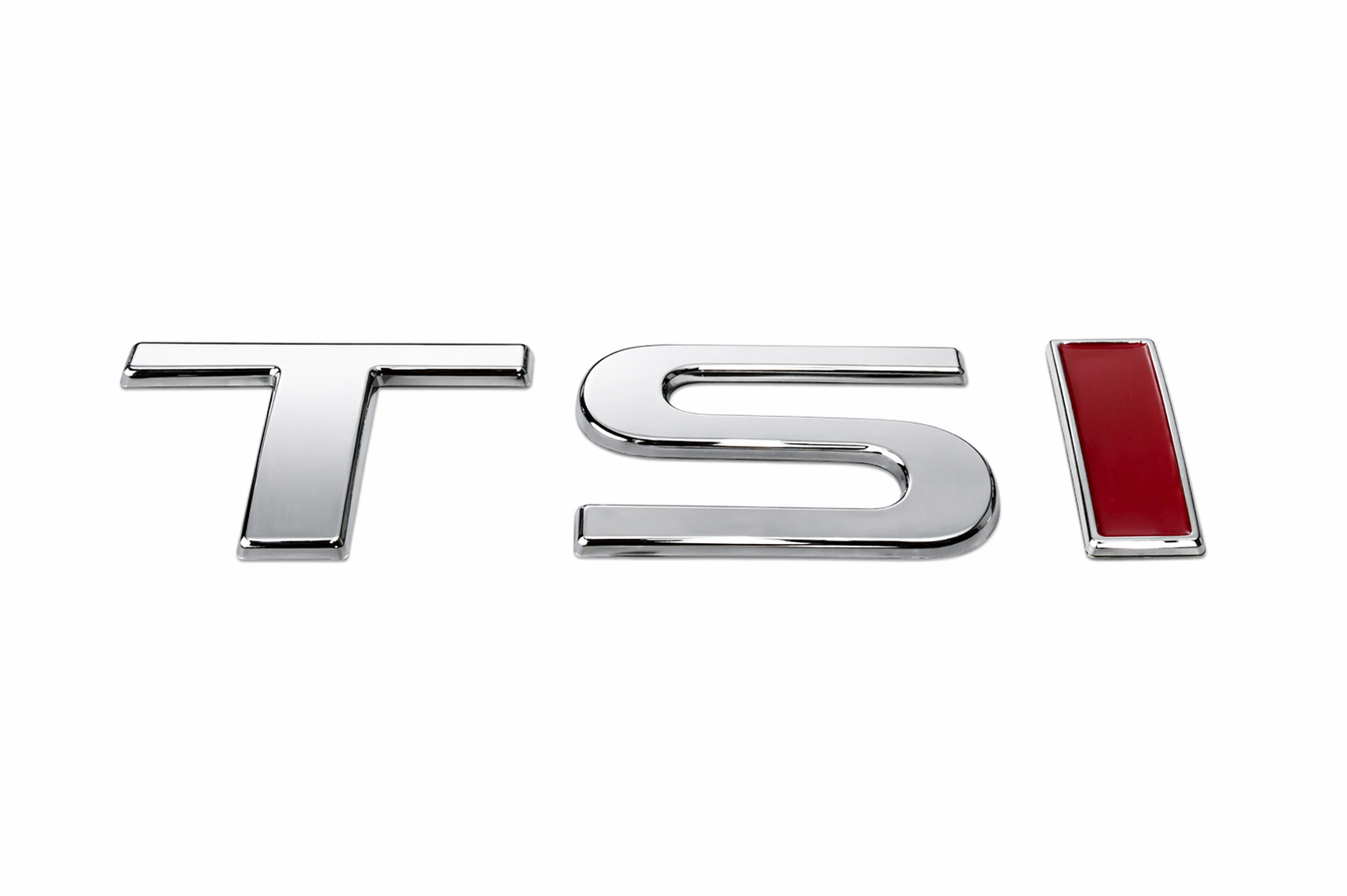 SEAT TSI embleem chroom/rood