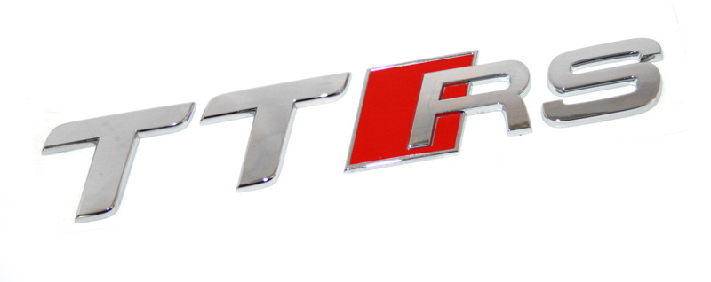 Audi TT RS (8J) typeaanduiding embleem achterzijde - chroom