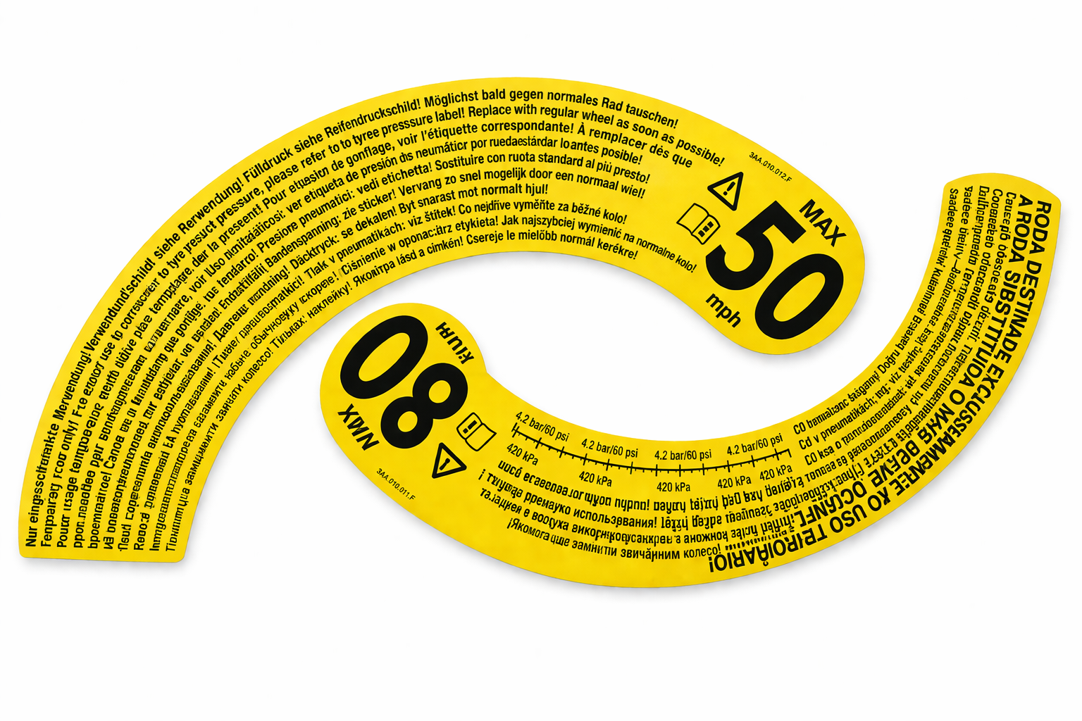 Originele Volkswagen stickerset voor reservewiel