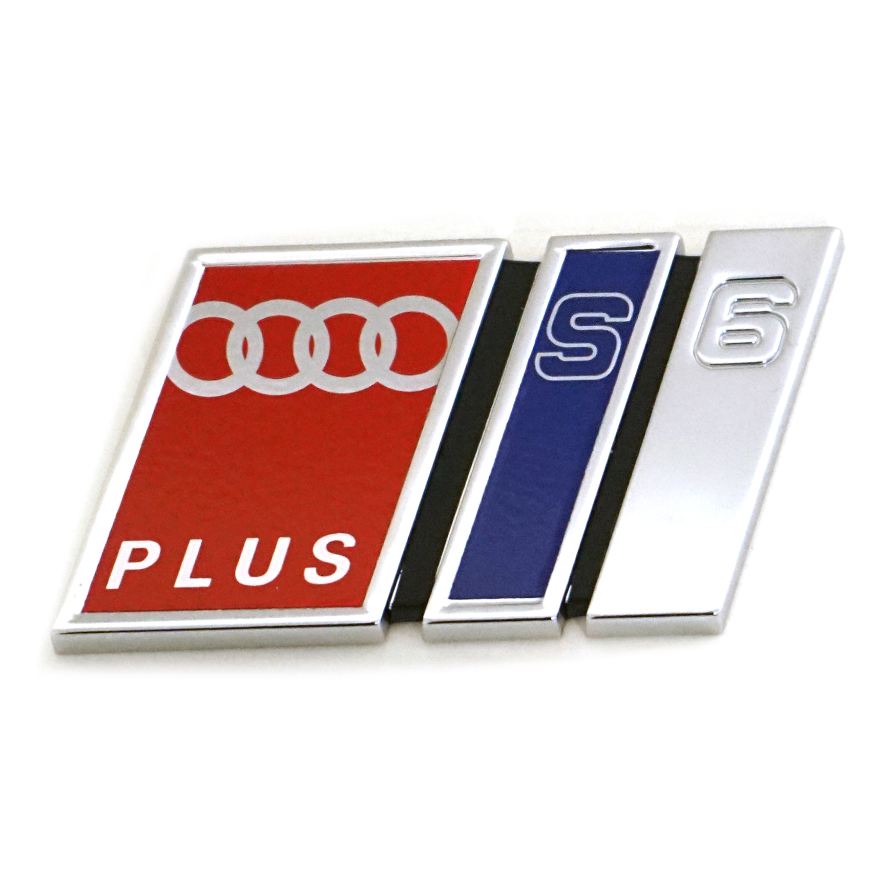 Audi S6 Plus (C5) typeaanduiding embleem achterzijde - chroom
