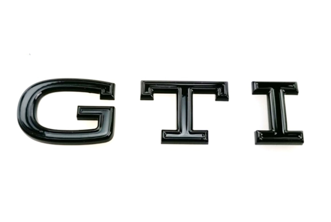 Volkswagen Golf 8 'GTI' embleem zwart achterzijde