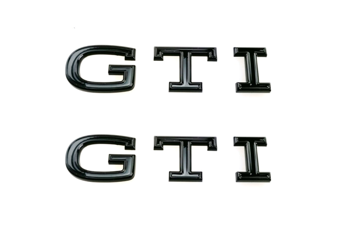 Volkswagen Golf GTI embleem zijkant zwart (links en rechts)