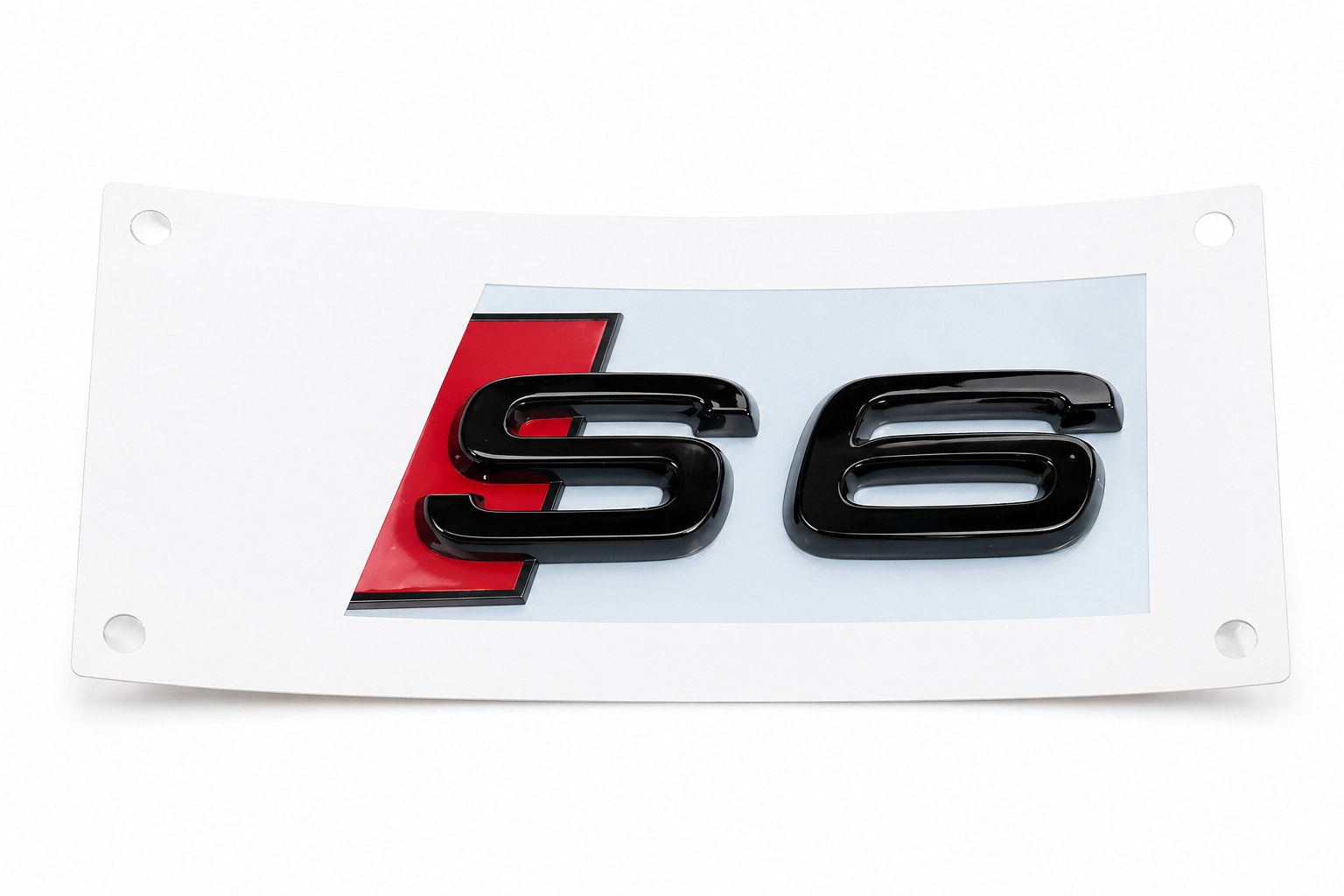 Audi S6 (C6) typeaanduiding embleem achterzijde - zwart