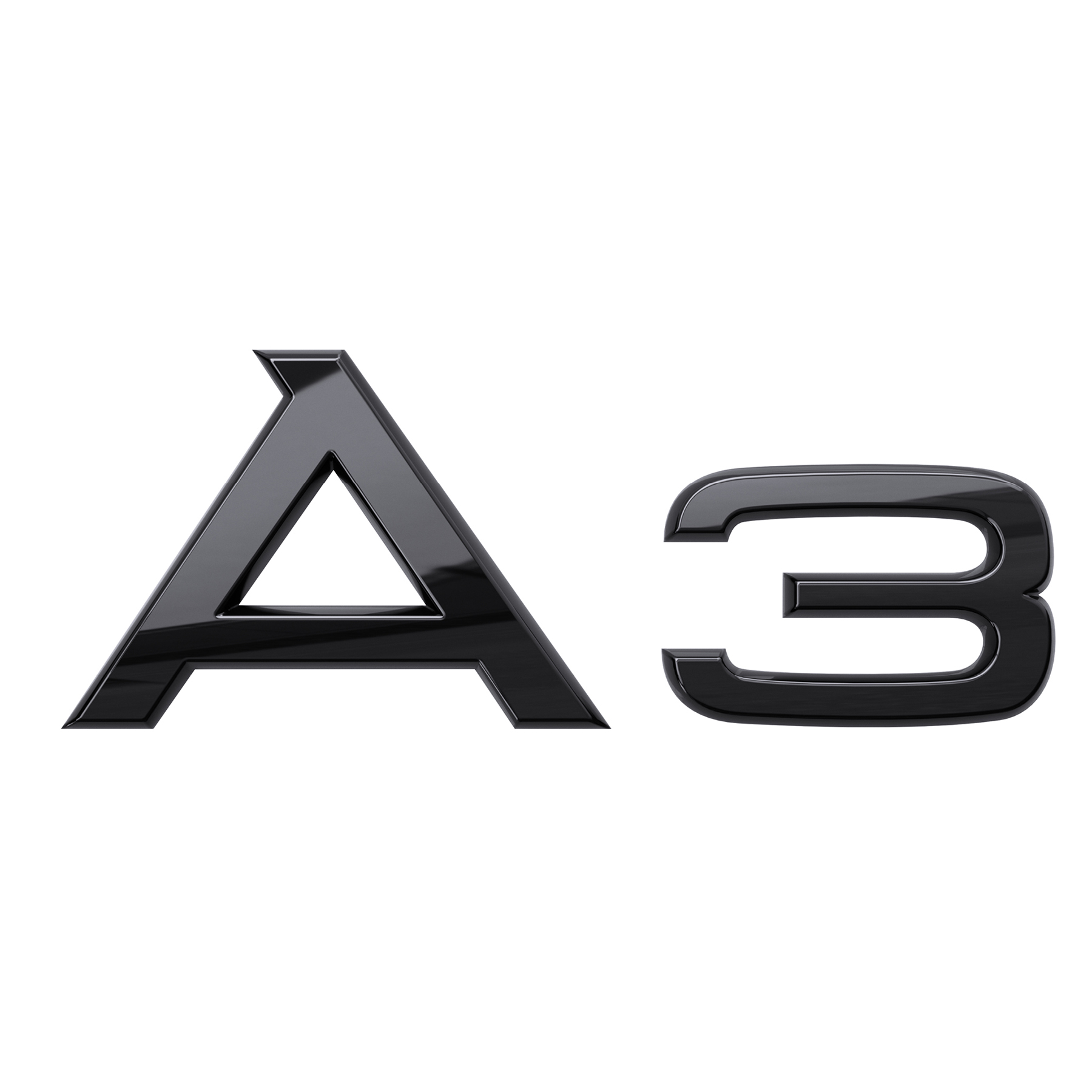 Audi A3 (8Y) typeaanduiding embleem achterzijde - zwart