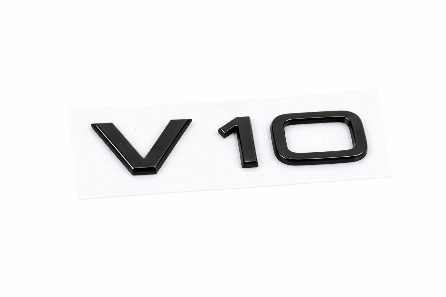 Audi A8 (4E) V10 plakembleem zwart zij- en achterkant