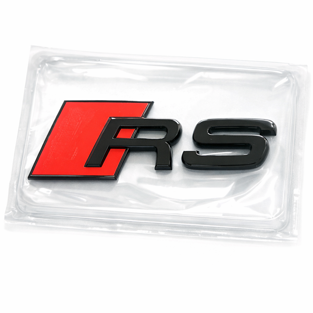 Audi e-tron GT 'RS' embleem zwart achterzijde