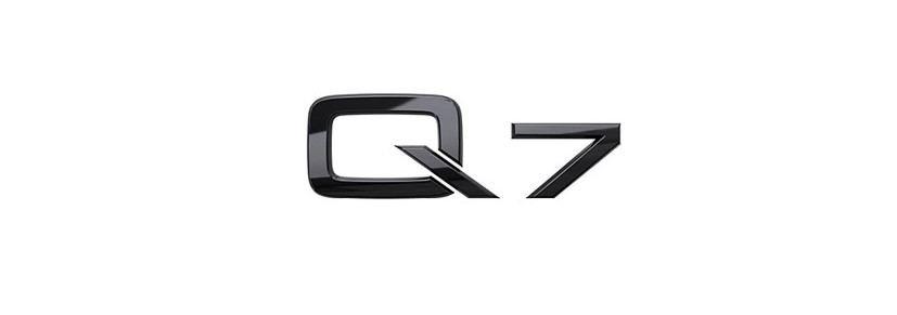 Audi Q7 embleem zwart achterzijde