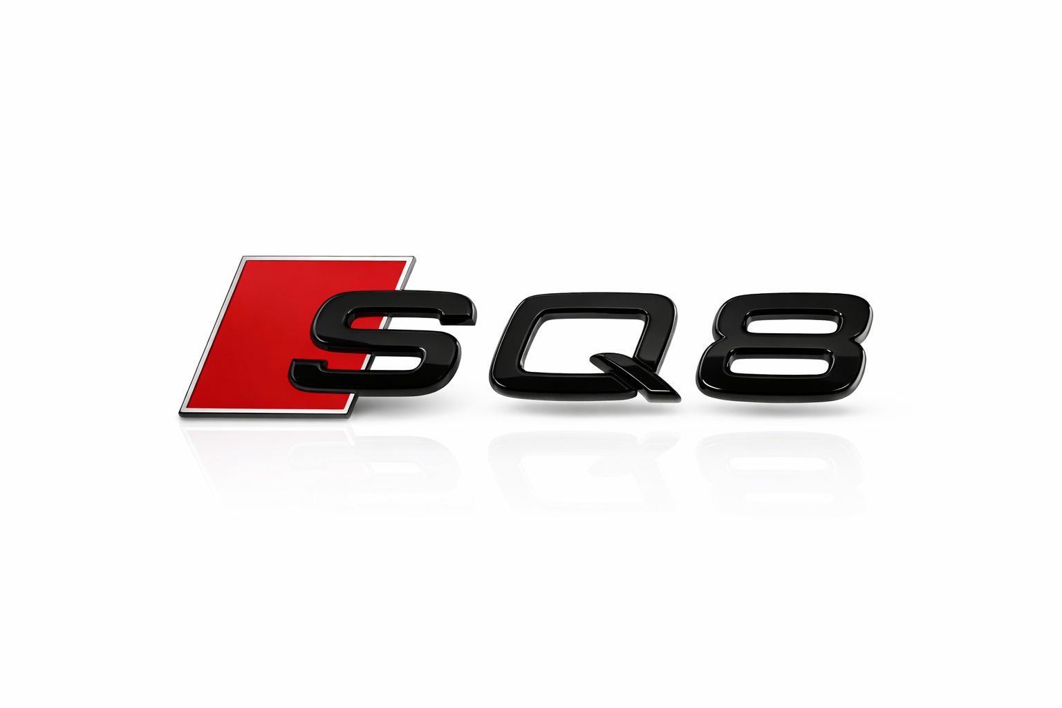 Audi SQ8 embleem achterzijde zwart
