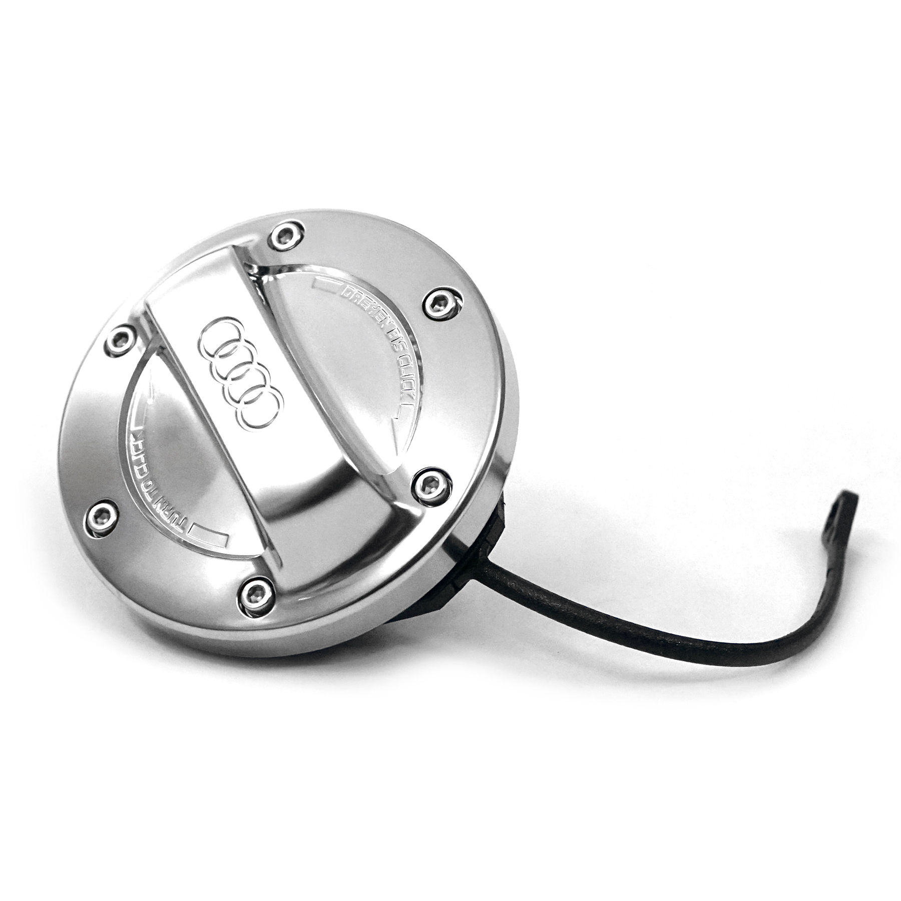 Audi tankdop in aluminiumlook (origineel)
