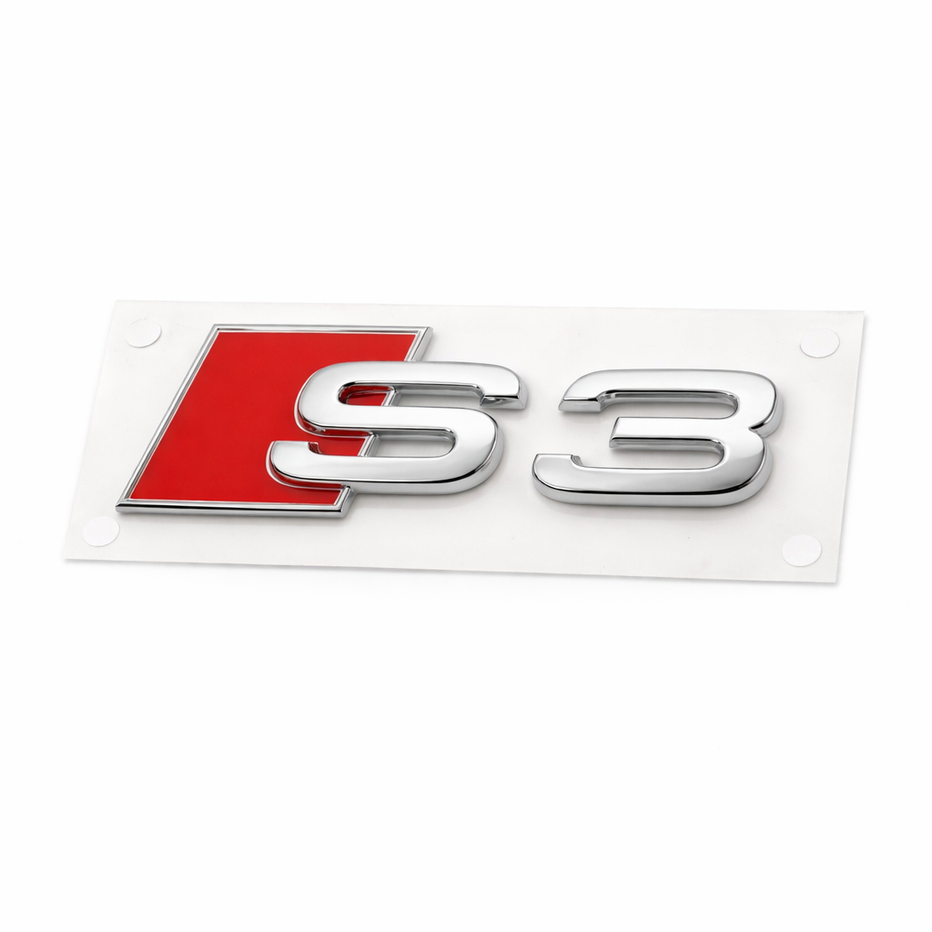 Audi S3 embleem achterzijde zilver