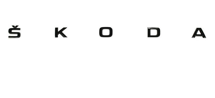 Škoda embleem achterzijde zwart 