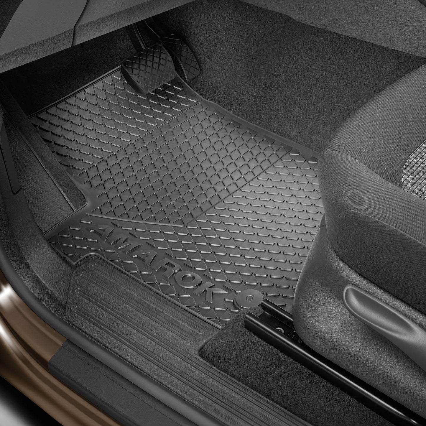 Volkswagen Amarok (2H) rubberen mattenset (voor- en achterzijde)